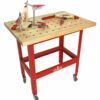 54x25 Inch Butcher Block Dog Table with Casters